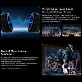 ACGAM ATK Mercury I eSports Wireless Tri-mode Gaming Headset