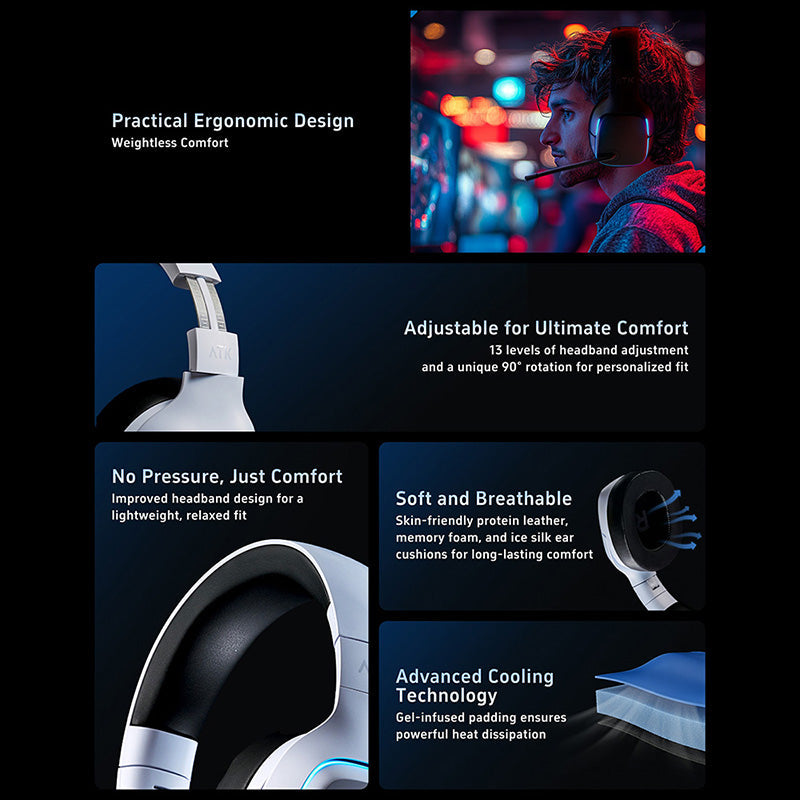 ACGAM ATK Mercury I eSports Wireless Tri-mode Gaming Headset