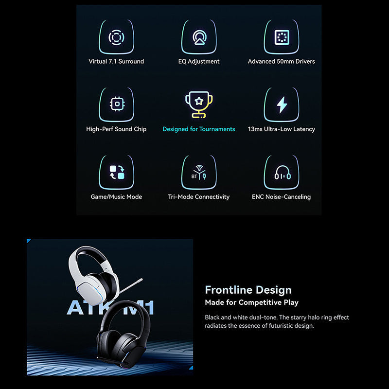 ACGAM ATK Mercury I eSports Wireless Tri-mode Gaming Headset