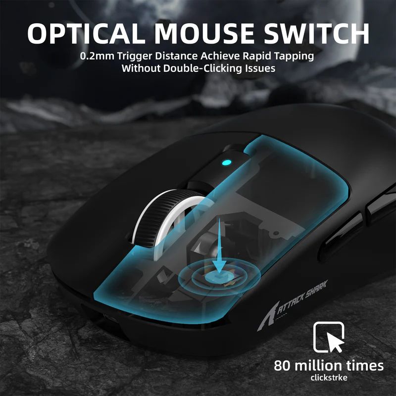 ATTACK SHARK R6 ATTACK SHARK R6 LIGHTSPEED Wireless Gaming Mouse - WhatGeek