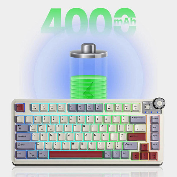 AULA AU75 Gasket 3 in 1 Wireless Mechanical Keyboard Creamy Keyboard