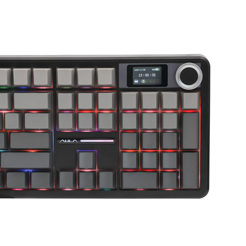AULA F108 Pro Tri-mode LCD Display Mechanical Keyboard