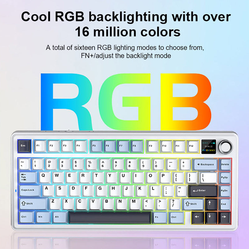 AULA F75 Max Tri-mode Mechanical Keyboard with TFT Screen - WhatGeek