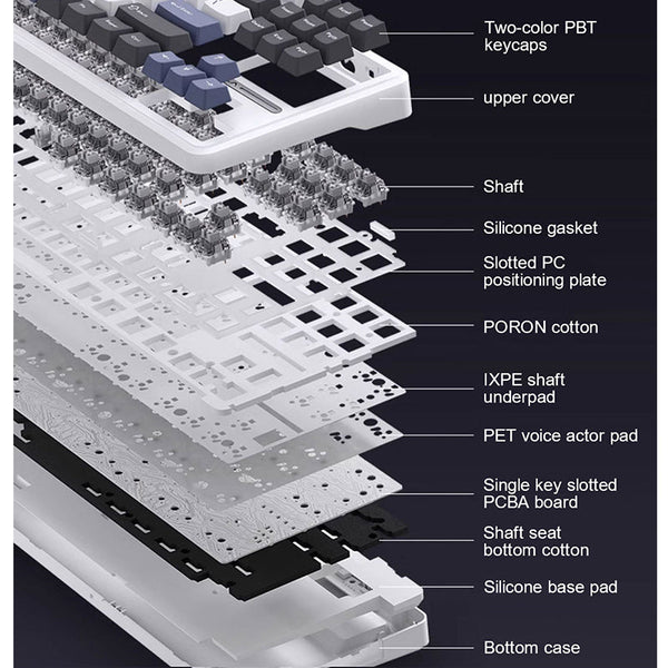 AULA F87 TKL Gaming Mechanical Keyboard Gasket Hot-Swappable