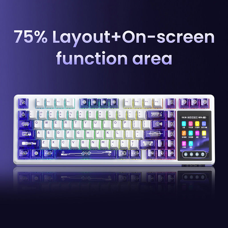 AULA L99 Tri-mode Mechanical Keyboard with 3.98" Smart Touchscreen
