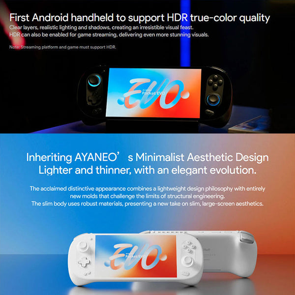 AYANEO Pocket EVO Handheld Game Console with 7" OLED  Screen Android System