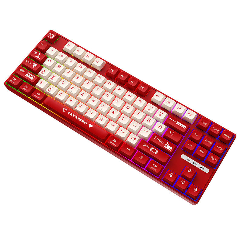 Ajazz AK870MC Rainbow Backlit Mechanical Keyboard