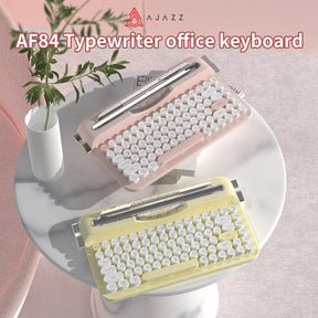 Ajazz AF84 Dual-Mode Typewriter Membrane Keyboard Retro Style