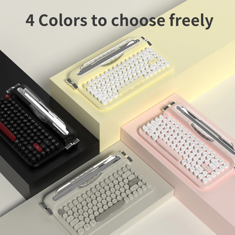 Ajazz AF84 Dual-Mode Typewriter Membrane Keyboard Retro Style