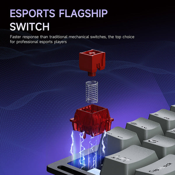 Ajazz AK029 One-Handed Gaming Keyboard for Left-Hand Wired