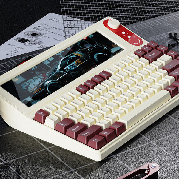 Ajazz AKP846 10.1″ Large Smart Display QMK Wired Mechanical Keyboard