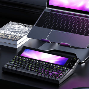 Ajazz AKP846 10.1″ Large Smart Display QMK Wired Mechanical Keyboard