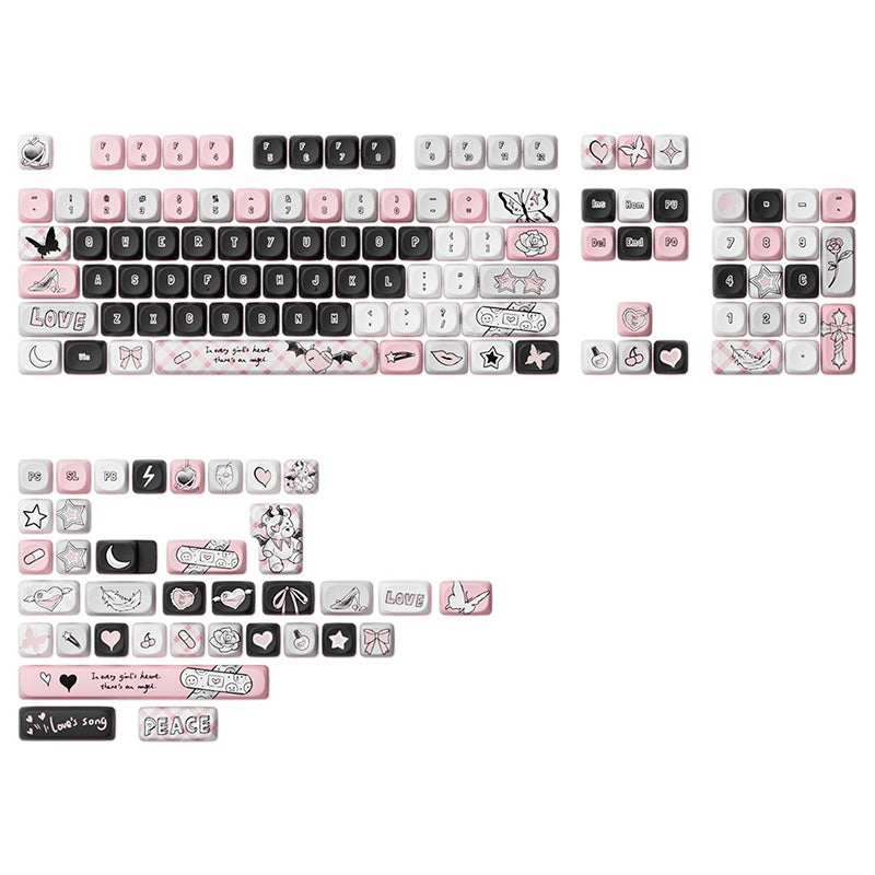 Akko Dark Angel MOA Profile Keycaps Set 140 Keys