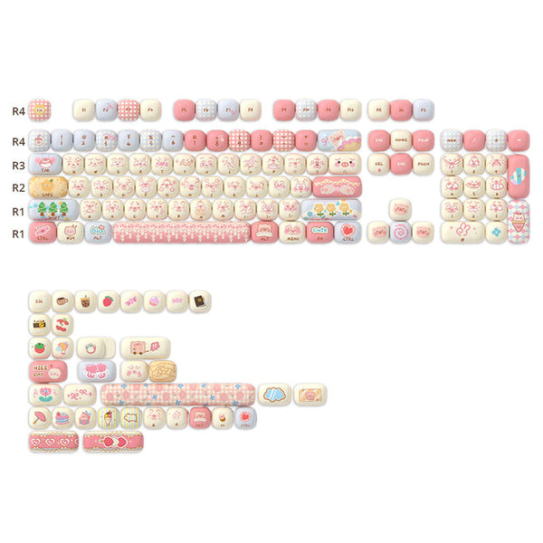Akko Piggy Party MOG Profile Keycap Set 139 Keys - WhatGeek