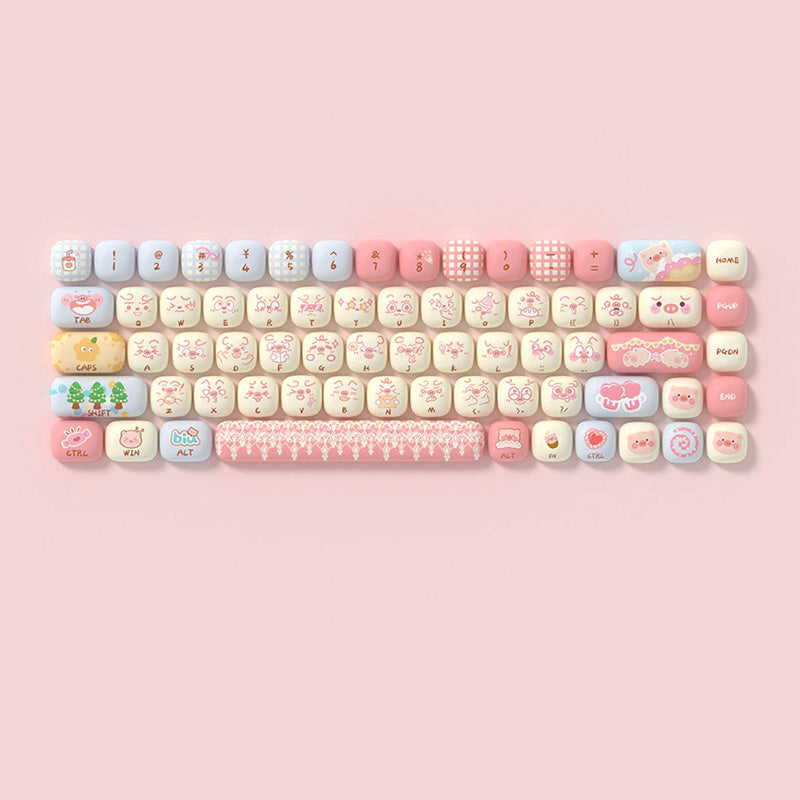 Akko Piggy Party MOG Profile Keycap Set 139 Keys