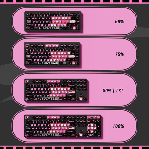 Akko Pink Phantom Keycap Set MOA Profile 139 keys