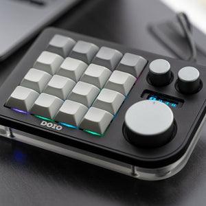 DOIO KB16-01 Macro Keyboard 16 Keys + 3 Knob Macro Pad