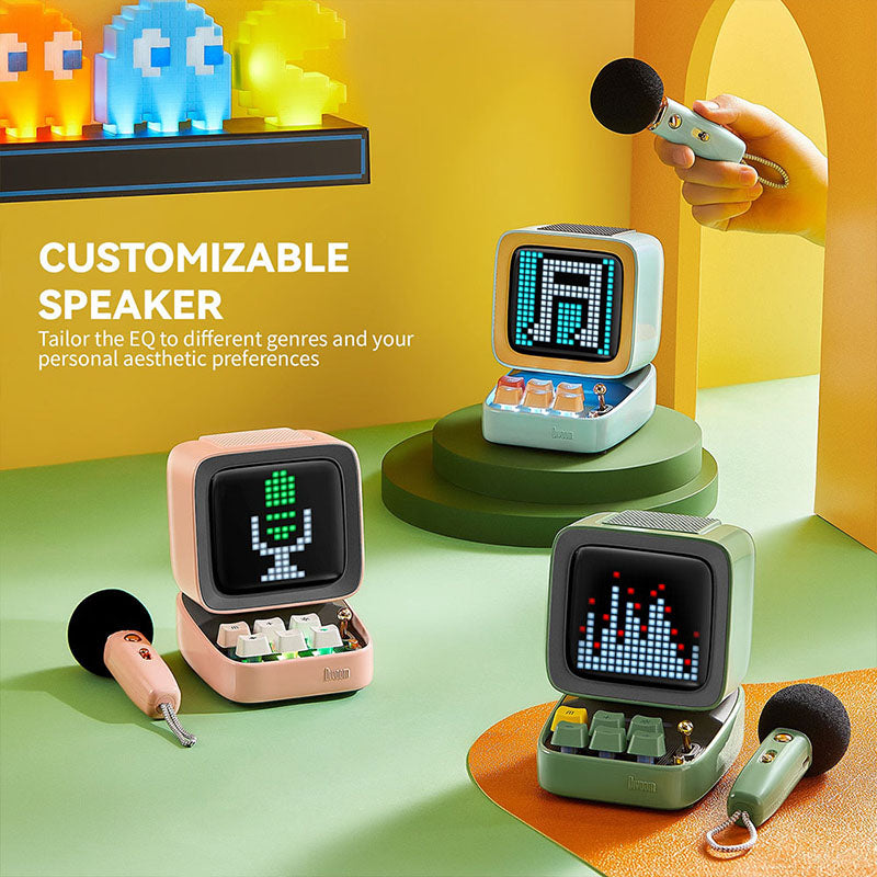 Divoom Ditoo-Mic Mini Karaoke Machine Bluetooth Speaker Pixel Art