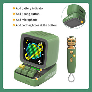 Divoom Ditoo-Mic Mini Karaoke Machine Bluetooth Speaker Pixel Art