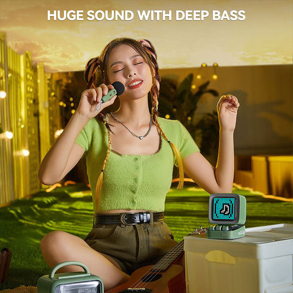 Divoom Ditoo-Mic Mini Karaoke Machine Bluetooth Speaker Pixel Art