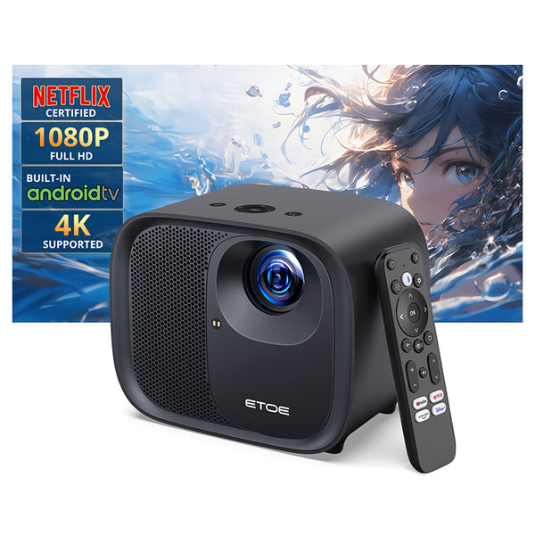 ETOE E3 Pro Android TV Projector 4K Supported