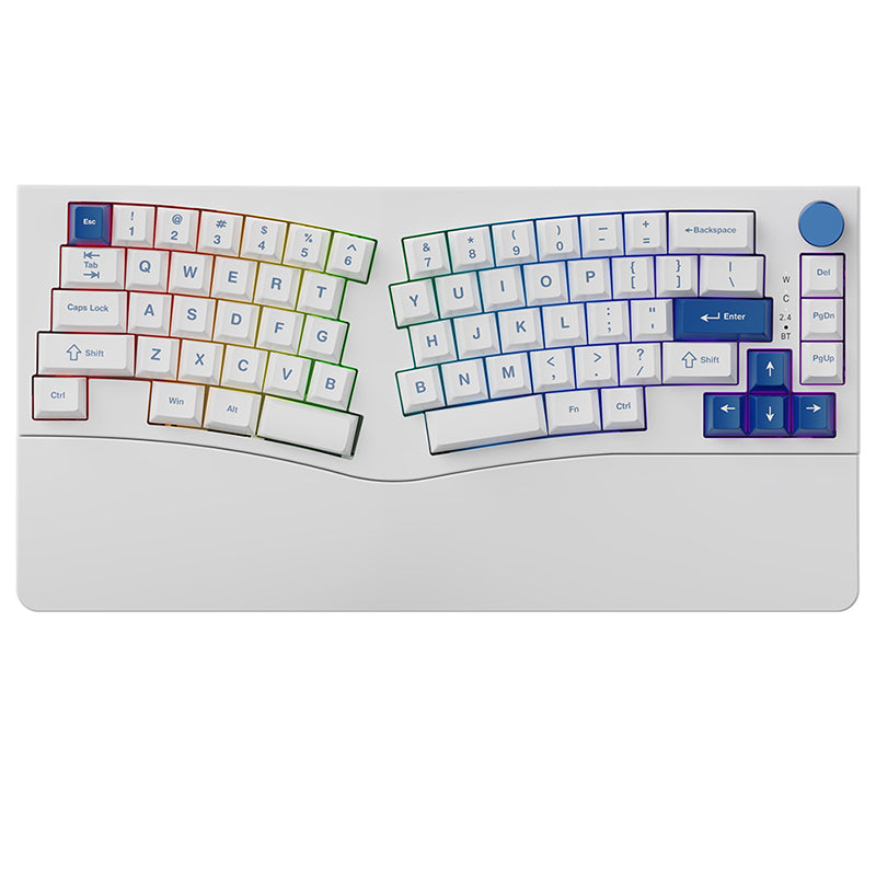Feker Alice 80 Ergonomic Keyboard ノブ付き FEKER Alice80 Mechanical Keyboard Upgrade: Silent Switches for Office