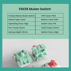 FEKER Mulan Linear Switches Pre-lubed