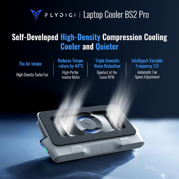 Flydigi BS2 Pro Laptop Cooling Pad for 15.6" Laptops Intelligent Temperature Control