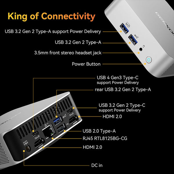 GEEKOM A8 Gaming Mini PC AMD Ryzen 7