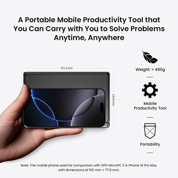 GPD MicroPC 2 Handheld Laptop ‌Linux Compatibility‌ Mini Work Computer
