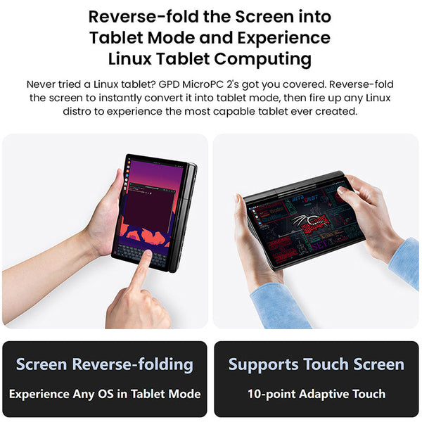 GPD MicroPC 2 Handheld Laptop ‌Linux Compatibility‌ Mini Work Computer