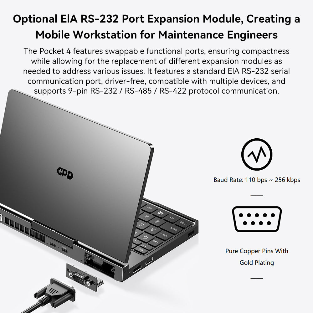 GPD Pocket 4 Module RS-232/4G LTE/Single-port KVM