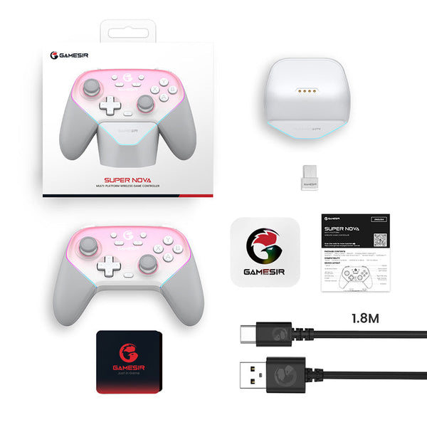 GameSir Super Nova Gaming Controller with Rubber Grips & RGB Lighting