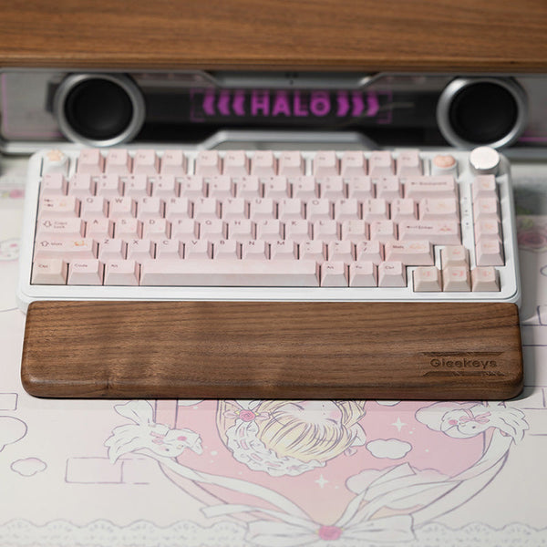 Gleekeys Black Walnut Wood Wrist Rest