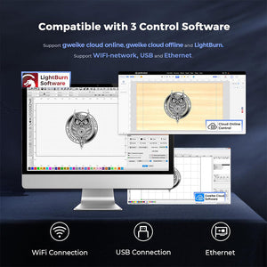 Gweike Cloud Pro 55W CO₂ Laser Engraver with Rotary Roller