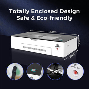 Gweike Cloud Pro 55W CO₂ Laser Engraver with Rotary Roller