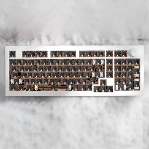 JAMESDONKEY RS2 White Aluiminum Wireless Mechanical Keyboard