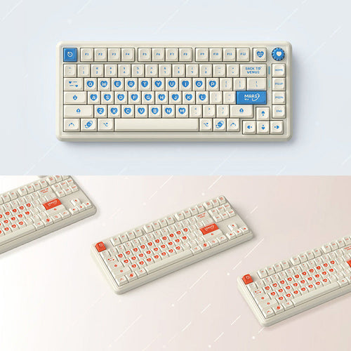 KEYTOK KDA Profile Naibai Bianco - Set Tasti PBT Per Tastiera 87/104 Tasti
