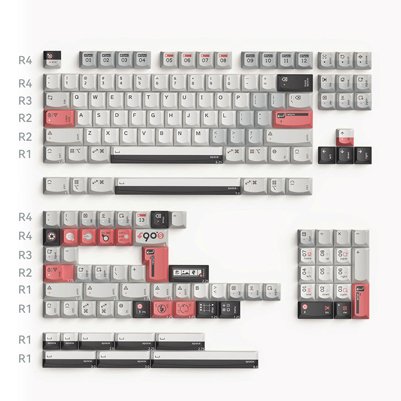tmyk✩.*˚ KeyTok Smile Turn To 90's Dye-Sub PBT Keyaps - WhatGeek