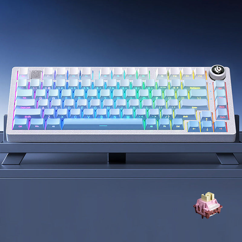Leobog Hi75 Glitter Aluminum Keyboard Gradient Side-Printed Keycaps ...