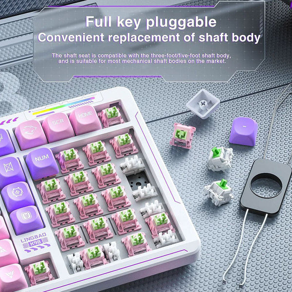 LINGBAO K98 Anime Wireless Mechanical Keyboard Ellinia Keyboard