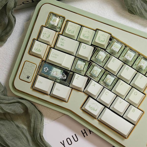 LOERENT Deerwood Whisper Transparent Keycap Set Cherry Profile
