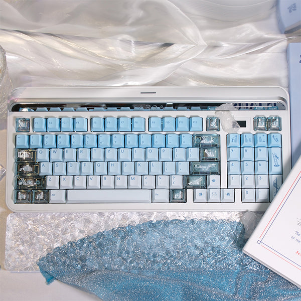 LOERENT Santorini's Cat Keycap Set Cherry Profile 145+26 Keys