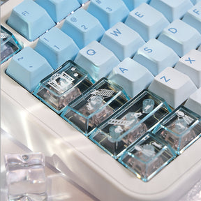LOERENT Santorini's Cat Keycap Set Cherry Profile 145+26 Keys