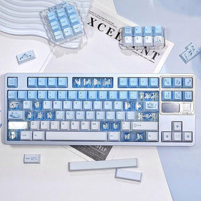 LOERENT Santorini's Cat Keycap Set Cherry Profile 145+26 Keys