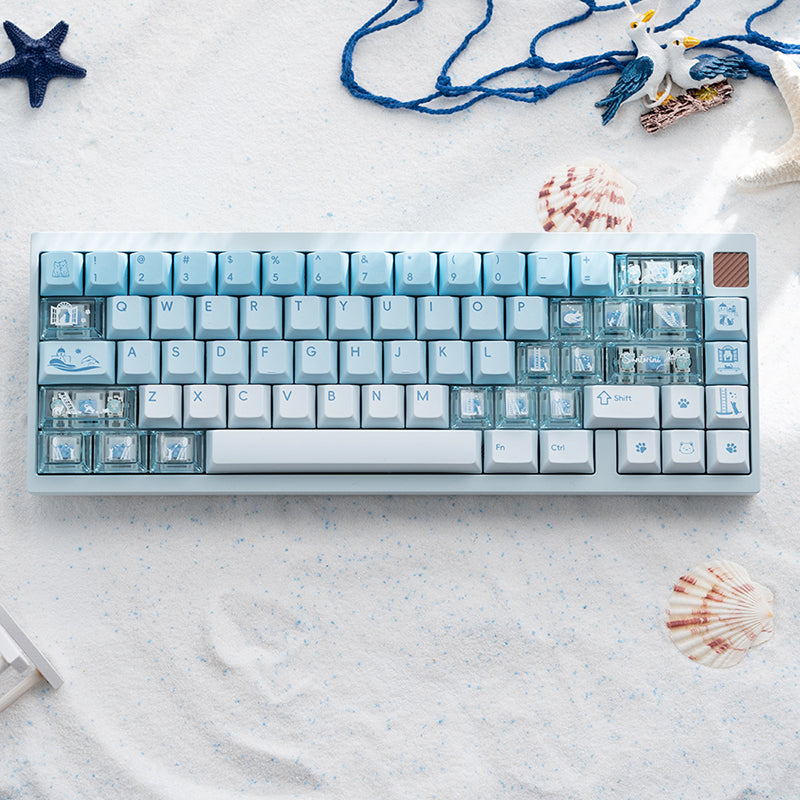 LOERENT Santorini's Cat Keycap Set Cherry Profile 145+26 Keys
