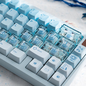 LOERENT Santorini's Cat Keycap Set Cherry Profile 145+26 Keys