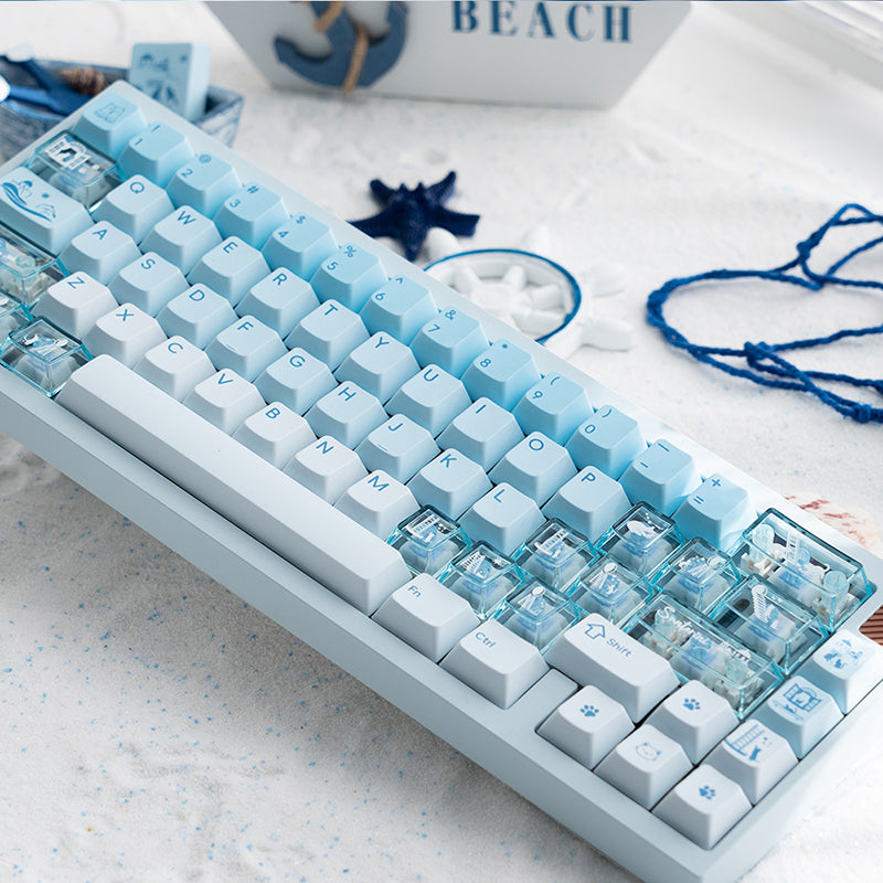LOERENT Santorini's Cat Keycap Set Cherry Profile 145+26 Keys