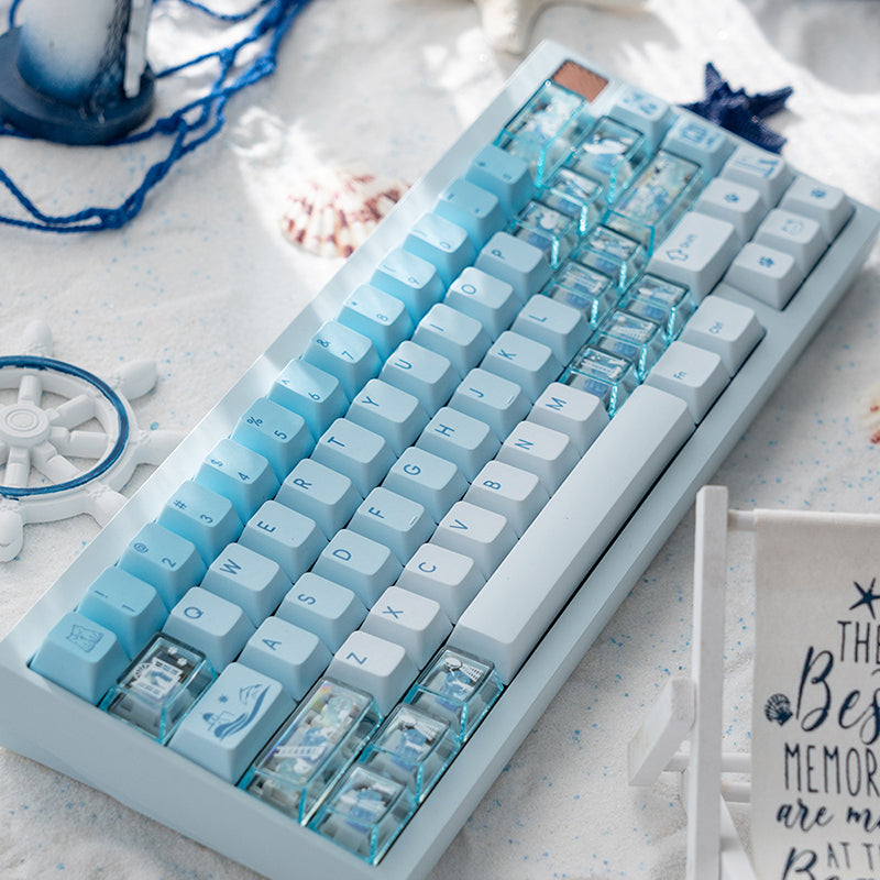 LOERENT Santorini's Cat Keycap Set Cherry Profile 145+26 Keys