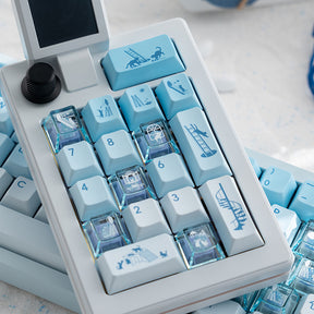 LOERENT Santorini's Cat Keycap Set Cherry Profile 145+26 Keys
